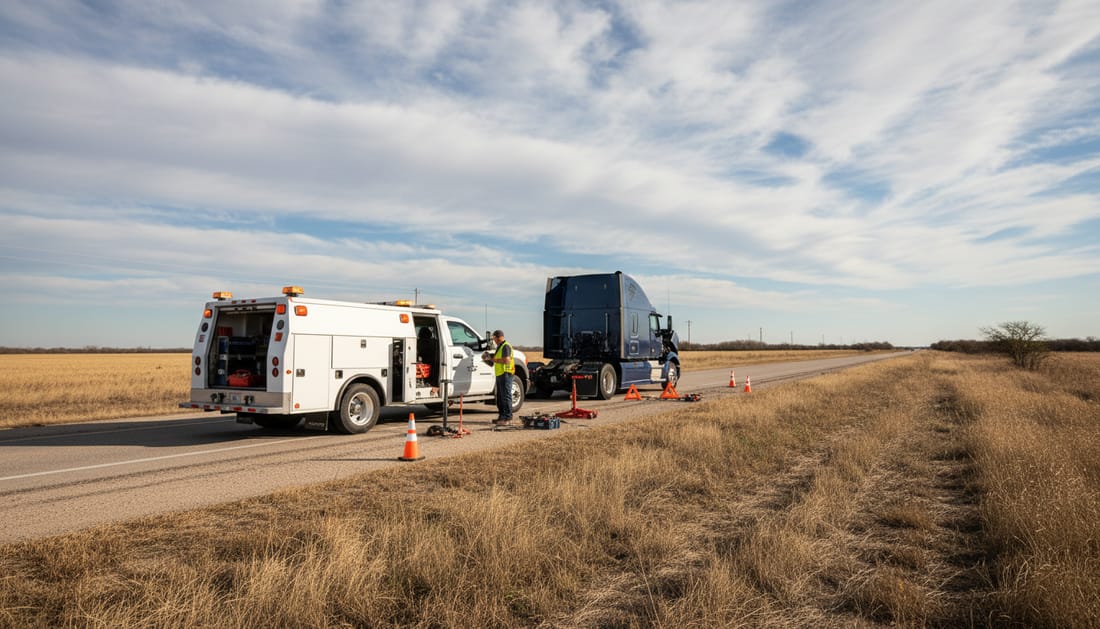 Mobile service response for truck repair in Midlothian South Fort Worth area
